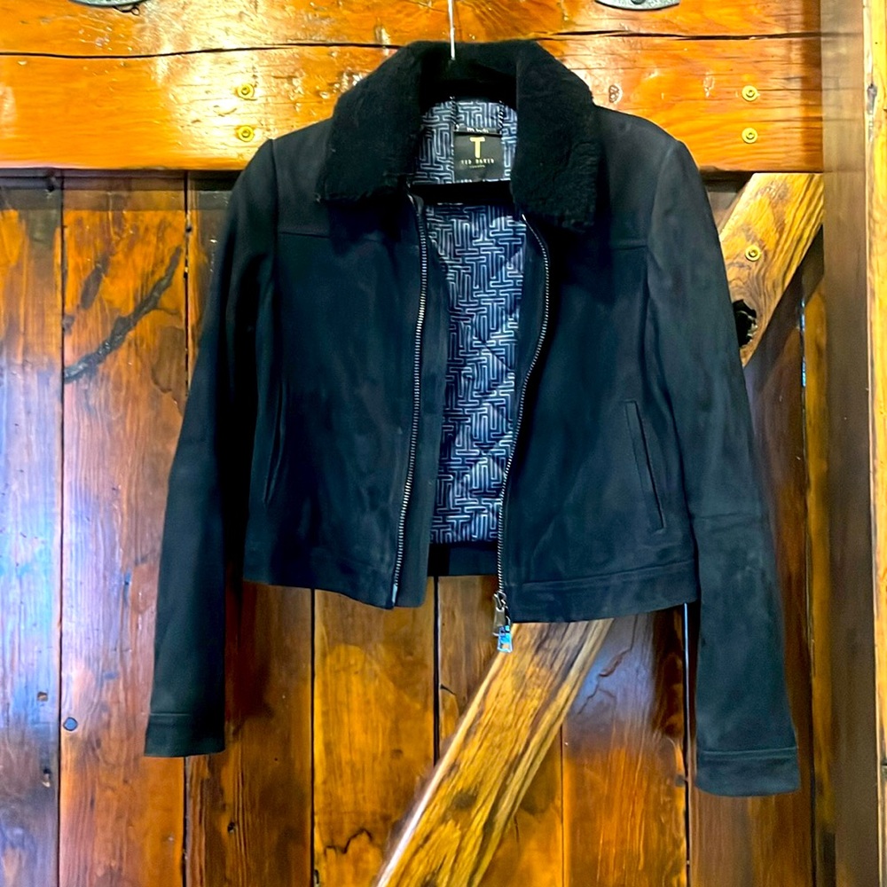 Gorgeous suede, Ted Baker bomber jacket size 2